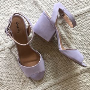 Lavender Block Heel Sandals - Like New!